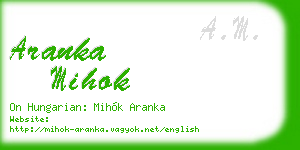 aranka mihok business card